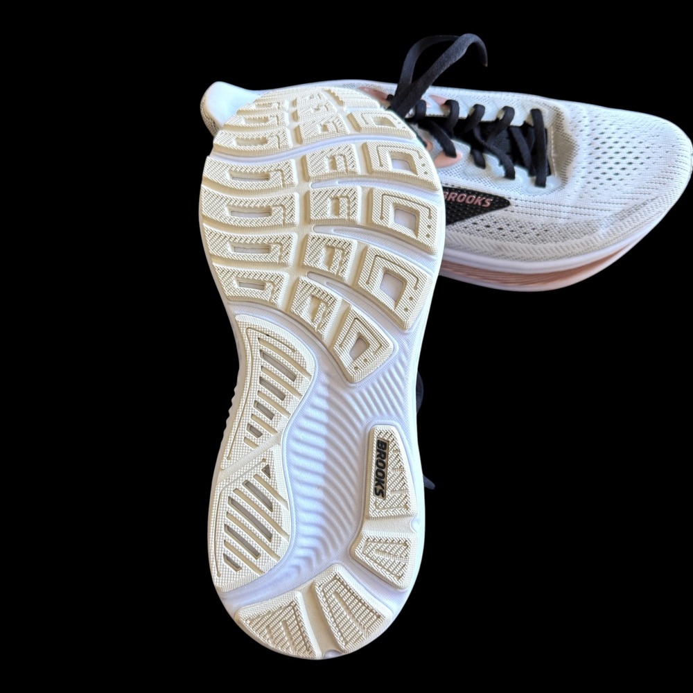 Brooks Ghost 17 Run & Walk Shoes White Black Rose Gold Neutral Womens Size 8 M - Picture 10 of 14